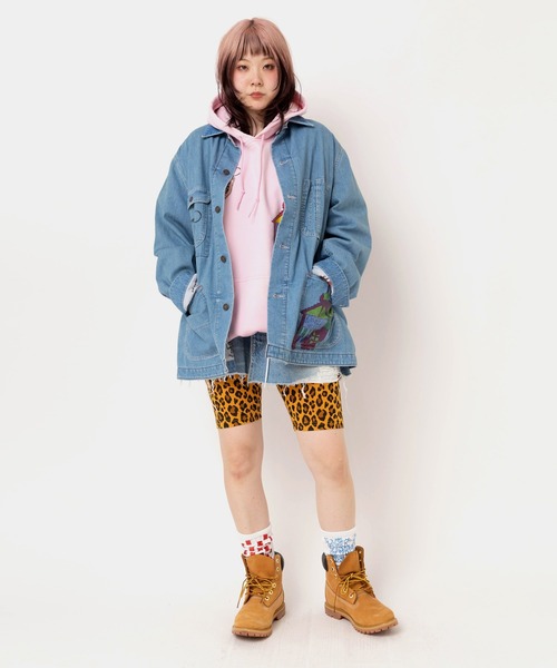 RNA（アールエヌエー）の「J2172 PINK MOTEL カバーオールジャケット（カバーオール・レディース・ライトインディゴブルー・MEDIUM）」の7枚目の写真