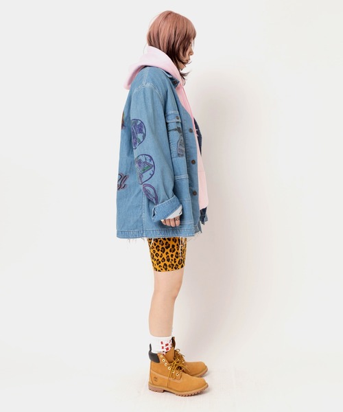 RNA（アールエヌエー）の「J2172 PINK MOTEL カバーオールジャケット（カバーオール・レディース・ライトインディゴブルー・MEDIUM）」の8枚目の写真