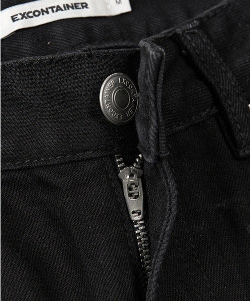 EXCONTAINER(エックスコンテナ)の「WIDE DENIM PANTS (BLACK)(デニムパンツ・メンズ・その他・MEDIUM/LARGE/X-LARGE/X-SMALL/SMALL)」の4枚目の写真