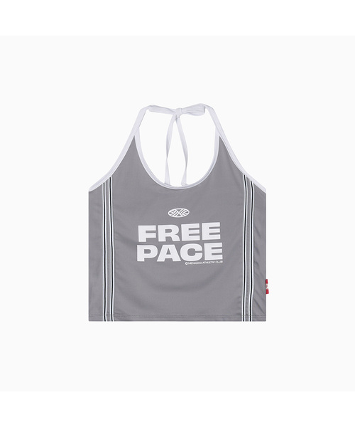 MENASOO(ミナス)の「Cool Span Sporty Halter Neck_Gray(Tシャツ/カットソー・レディース・ライトグレー・F)」の1枚目の写真