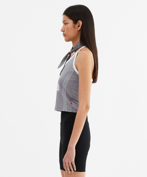 MENASOO(ミナス)の「Cool Span Sporty Halter Neck_Gray(Tシャツ/カットソー・レディース・ライトグレー・F)」の3枚目の写真