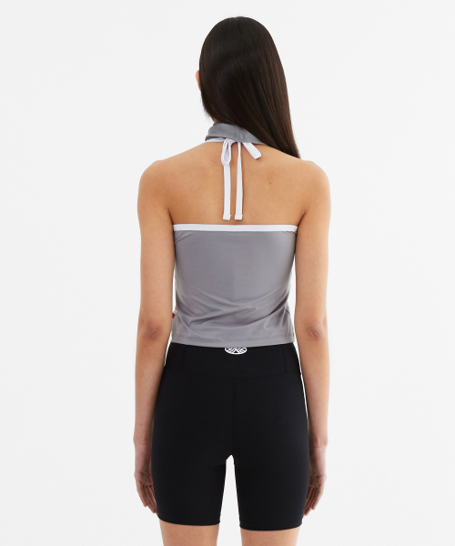 MENASOO(ミナス)の「Cool Span Sporty Halter Neck_Gray(Tシャツ/カットソー・レディース・ライトグレー・F)」の4枚目の写真