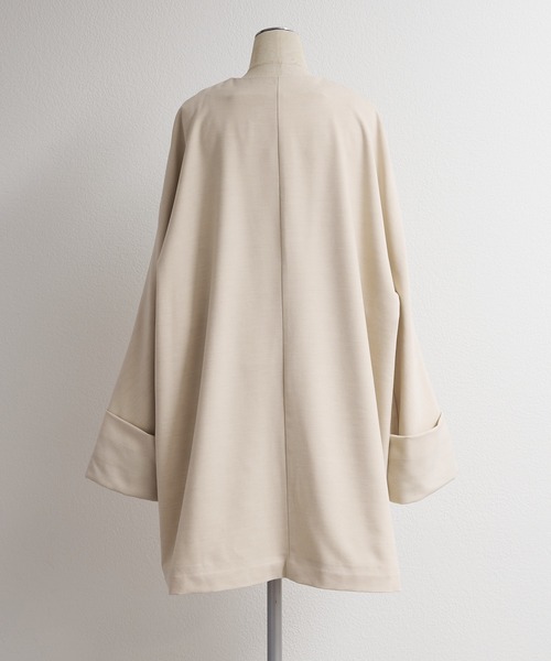 PUAL CE CIN（ピュアルセシン）の「ノーカラーコート（ノーカラーコート・レディース・ベージュ/ネイビー・FREE）」の10枚目の写真