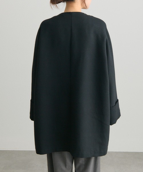 PUAL CE CIN（ピュアルセシン）の「ノーカラーコート（ノーカラーコート・レディース・ベージュ/ネイビー・FREE）」の17枚目の写真