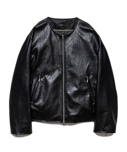 VASTIC(バスティック)の「ノーカラーウェスタンレザージャケット_ブラック(ライダースジャケット・メンズ・その他・MEDIUM/LARGE)」の2枚目の写真