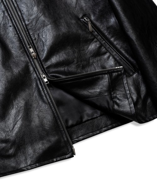 VASTIC(バスティック)の「ノーカラーウェスタンレザージャケット_ブラック(ライダースジャケット・メンズ・その他・MEDIUM/LARGE)」の5枚目の写真