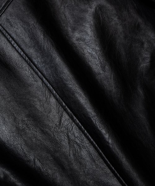 VASTIC(バスティック)の「ノーカラーウェスタンレザージャケット_ブラック(ライダースジャケット・メンズ・その他・MEDIUM/LARGE)」の9枚目の写真