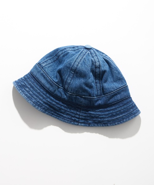 DIESEL KIDS（ディーゼルキッズ）の「DIESEL（ディーゼル）Baby ワンポイントブランドロゴデニムバケットハット（ハット・キッズ・インディゴブルー・Ⅲ/Ⅱ/Ⅰ）」の5枚目の写真