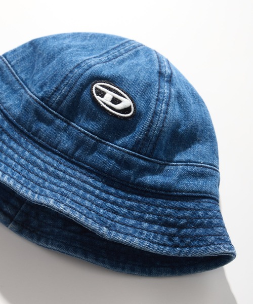 DIESEL KIDS（ディーゼルキッズ）の「DIESEL（ディーゼル）Baby ワンポイントブランドロゴデニムバケットハット（ハット・キッズ・インディゴブルー・Ⅲ/Ⅱ/Ⅰ）」の4枚目の写真