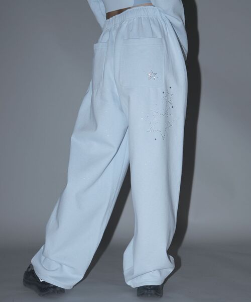 sqnz（エスキュンズ）】sqnz glitter sweat pants / グリッター