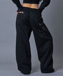 SEQUENZ（シークエンズ）の「【sqnz（エスキュンズ）】sqnz glitter sweat pants / グリッター スウェットパンツ ラインストーン ドローストリング ポケット 裏起毛 【セットアップ着用可能】（その他パンツ）」