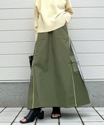 Q | 切替サイドZIPラインスカート(スカート)