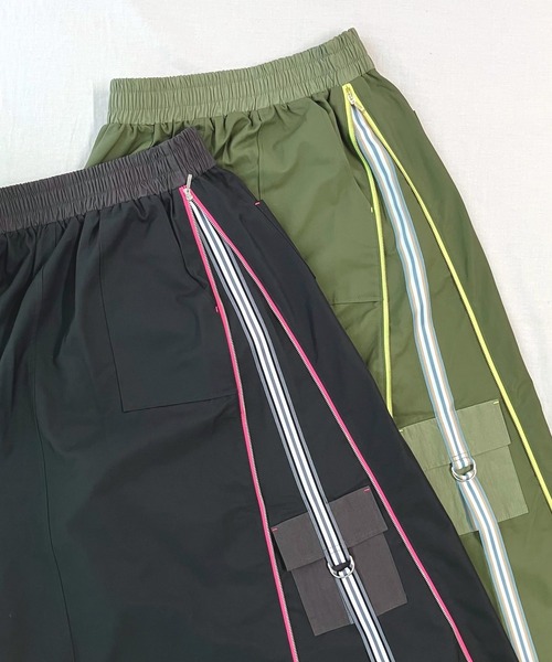 Q（キュー）の「切替サイドZIPラインスカート（スカート・レディース・チャコールグレー/オリーブ・MEDIUM）」の10枚目の写真