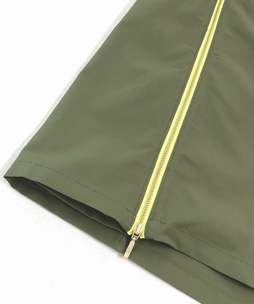 Q（キュー）の「切替サイドZIPラインスカート（スカート・レディース・チャコールグレー/オリーブ・MEDIUM）」の16枚目の写真