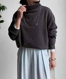 裏起毛ハイネックプルオーバー