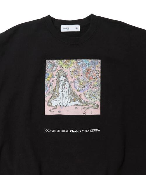 CONVERSE TOKYO(コンバーストウキョウ)の「【CLAMP】『ちょびっツ』GRAPHIC SWEAT(スウェット・レディース・ブラック・FREE)」の3枚目の写真