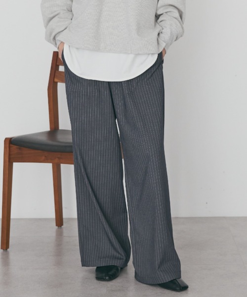 AMERICAN HOLIC（アメリカンホリック）の「【イージーケア】ベイカーリラックスパンツ（その他パンツ・レディース・グレー系その他2/ベージュ/ブラック・L/M/S）」の2枚目の写真