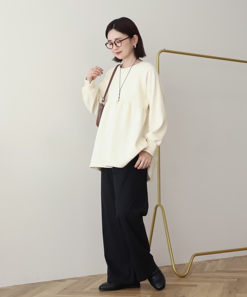 AMERICAN HOLIC（アメリカンホリック）の「【イージーケア】ベイカーリラックスパンツ（その他パンツ・レディース・グレー系その他2/ベージュ/ブラック・L/M/S）」の8枚目の写真