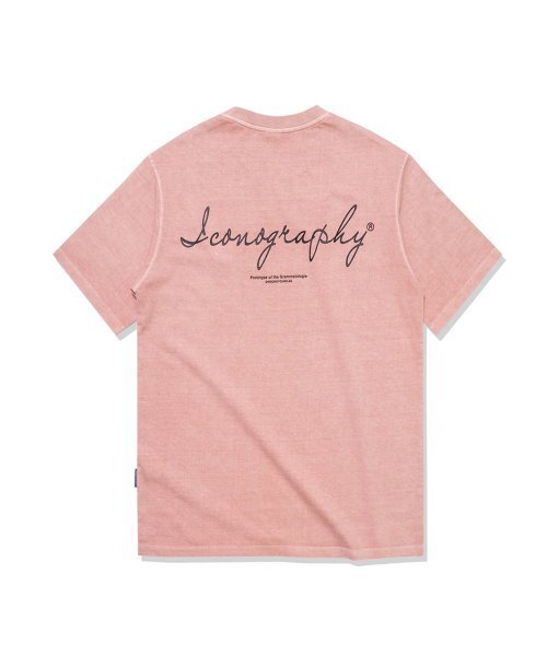 ICONOGRAPHY（アイコノグラフィー）の「PIGMENT EMBLEM SILICONE VOLUME PRINT INDPK（Tシャツ/カットソー・レディース・ライトピンク・LARGE）」の2枚目の写真