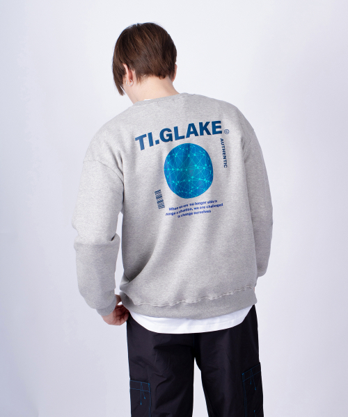 TI.GLAKE(ティーグレイク)の「シチュエーションオーバーサイズ裏起毛スウェットTシャツグレー(スウェット・メンズ・その他・MEDIUM/LARGE/X-LARGE/XX-LARGE)」の1枚目の写真