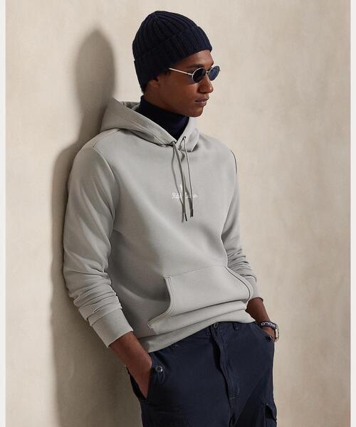 ポロ　ラルフローレン ダブルニットパーカー フーディ グレー メンズ L ロゴ ダブルニット フーディ（パーカー）｜POLO RALPH LAUREN（ポロ