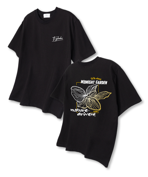 TI.GLAKE(ティーグレイク)の「ミッドナイトガーデン オーバーサイズ 半袖Tシャツ ブラック(Tシャツ/カットソー・レディース・その他・LARGE/X-LARGE/XX-LARGE)」の1枚目の写真