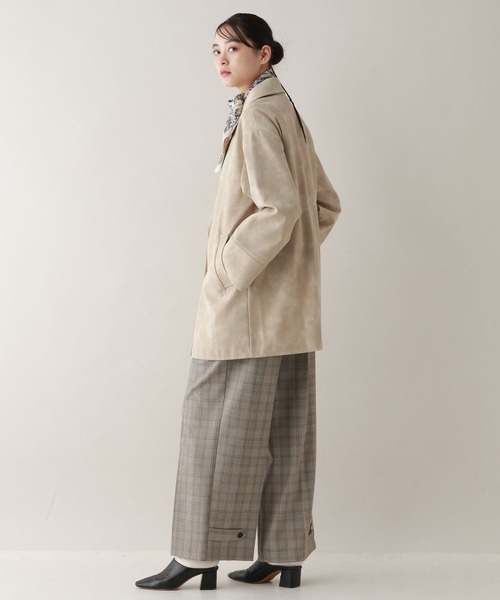 RAGEBLUE（レイジブルー）の「裾デザイン2タックワイドスラックス（スラックス・レディース・ブラウン/ベージュ系2/ブラック系9・FREE）」の7枚目の写真