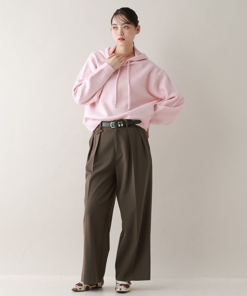 RAGEBLUE（レイジブルー）の「裾デザイン2タックワイドスラックス（スラックス・レディース・ブラウン/ベージュ系2/ブラック系9・FREE）」の11枚目の写真