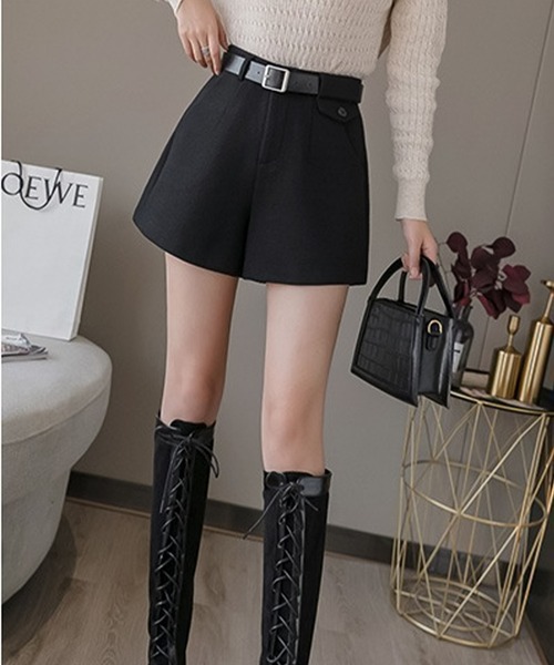 セール】blackdia ocean 起毛 ショートパンツ ベルト付（その他パンツ