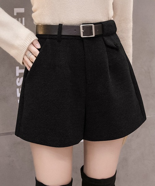 セール】blackdia ocean 起毛 ショートパンツ ベルト付（その他パンツ