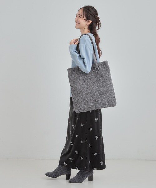 セール】ラメ格子柄スクエアトートバッグ（トートバッグ）｜SHOO・LA