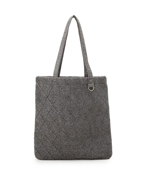 SHOO・LA・RUE（シューラルー）の「ラメ格子柄スクエアトートバッグ（トートバッグ・レディース・グレー/ブラウン系その他/ライトベージュ・00）」の10枚目の写真