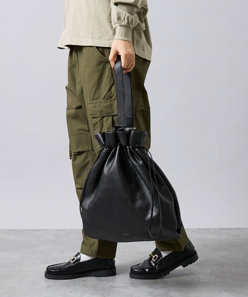 YArKA(ヤーカ)の「【YArKA/ヤーカ】drawstring shoulder & backpack / 巾着2wayナップサック/Y2508ARB70(ショルダーバッグ・メンズ・ブラック・フリー)」の5枚目の写真
