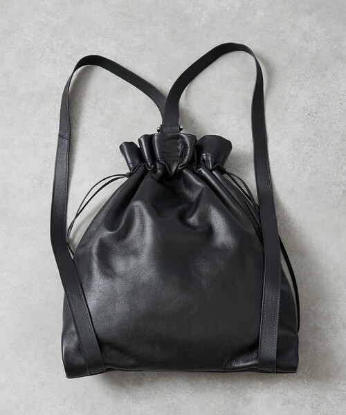 YArKA(ヤーカ)の「【YArKA/ヤーカ】drawstring shoulder & backpack / 巾着2wayナップサック/Y2508ARB70(ショルダーバッグ・メンズ・ブラック・フリー)」の6枚目の写真
