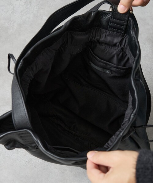 YArKA(ヤーカ)の「【YArKA/ヤーカ】drawstring shoulder & backpack / 巾着2wayナップサック/Y2508ARB70(ショルダーバッグ・メンズ・ブラック・フリー)」の13枚目の写真