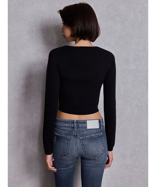 GYDA（ジェイダ）の「Serenata bijouニットトップス（ニット/セーター・レディース・ピンク/ブラック/オフホワイト・FREE）」の5枚目の写真