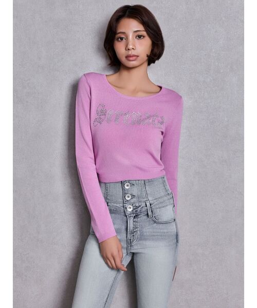 GYDA（ジェイダ）の「Serenata bijouニットトップス（ニット/セーター・レディース・ピンク/ブラック/オフホワイト・FREE）」の10枚目の写真