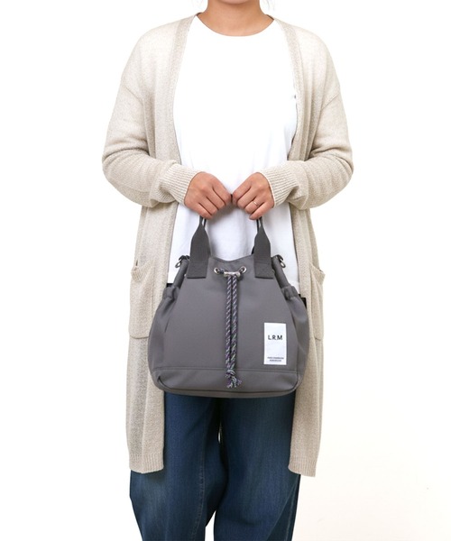 L.R.M(エルアールエム)の「パラコード巾着2WAY手提げショルダー(ショルダーバッグ・レディース・グレー/シルバー/ブラック・FREE)」の17枚目の写真