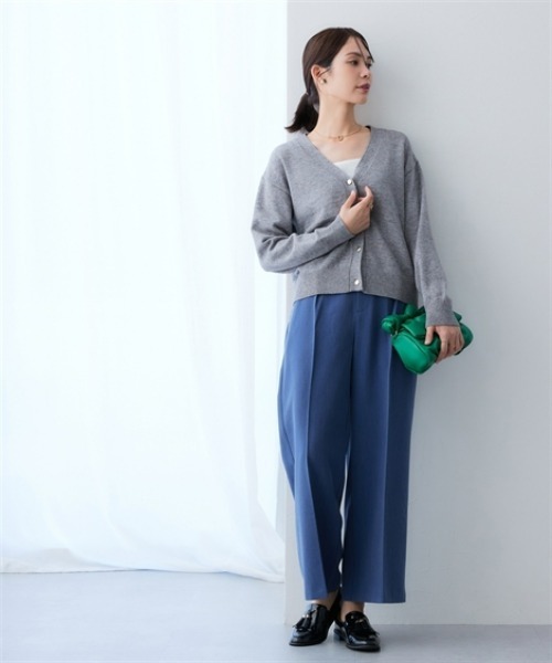 7days Life Styling（セブンデイズライフスタイリング）の「シャンブレータックワイドパンツ＜大きいサイズ有＞（その他パンツ・レディース・グレー系/ネイビー系・3L/LL/L/M）」の8枚目の写真