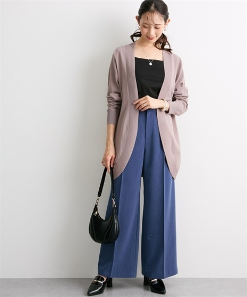 7days Life Styling（セブンデイズライフスタイリング）の「シャンブレータックワイドパンツ＜大きいサイズ有＞（その他パンツ・レディース・グレー系/ネイビー系・3L/LL/L/M）」の10枚目の写真