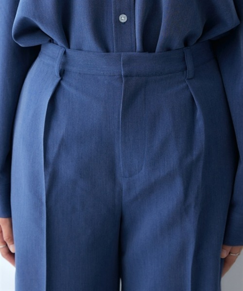 7days Life Styling（セブンデイズライフスタイリング）の「シャンブレータックワイドパンツ＜大きいサイズ有＞（その他パンツ・レディース・グレー系/ネイビー系・3L/LL/L/M）」の17枚目の写真