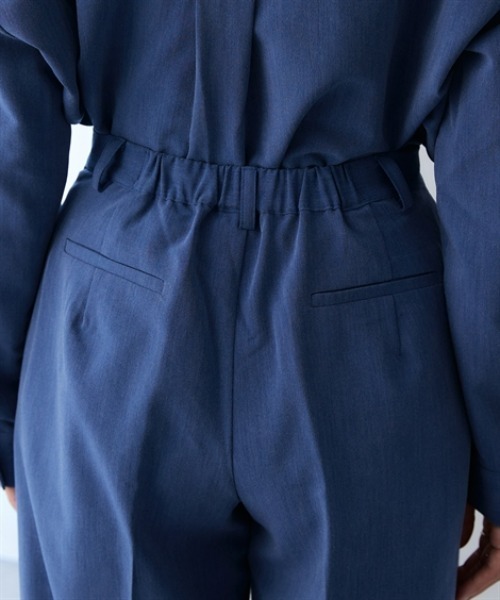 7days Life Styling（セブンデイズライフスタイリング）の「シャンブレータックワイドパンツ＜大きいサイズ有＞（その他パンツ・レディース・グレー系/ネイビー系・3L/LL/L/M）」の19枚目の写真