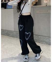 ハートペイントスウェットパンツ