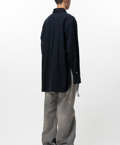 KAMIYA（カミヤ）の「Ash Fade Drawstring Cuff Shirt（シャツ/ブラウス・メンズ・ブラック/アイボリー・S）」の9枚目の写真