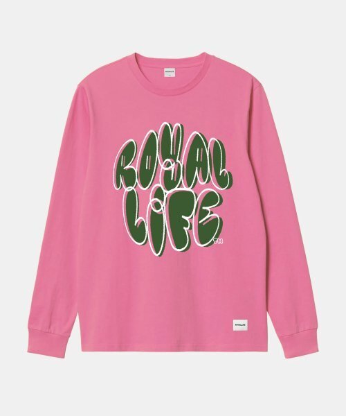 ROYALLIFE(ロイヤルライフ)の「RLLR3002 タギングロゴロングスリーブ - ピンク(Tシャツ/カットソー・メンズ・ピンク・LARGE/X-LARGE)」の2枚目の写真