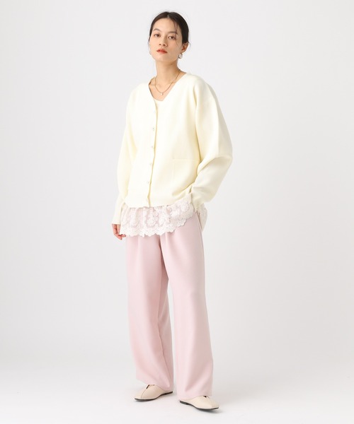 Elura（エルーラ）の「パールボタンリブカーディガン/655087（カーディガン/ボレロ・レディース・ネイビー/ホワイト/キャメル/ブルー・FREE）」の5枚目の写真