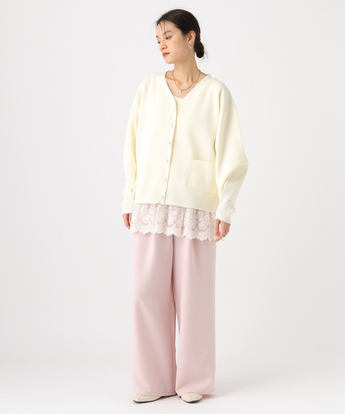 Elura（エルーラ）の「パールボタンリブカーディガン/655087（カーディガン/ボレロ・レディース・ネイビー/ホワイト/キャメル/ブルー・FREE）」の7枚目の写真