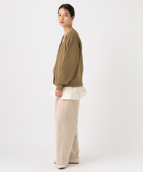 Elura（エルーラ）の「パールボタンリブカーディガン/655087（カーディガン/ボレロ・レディース・ネイビー/ホワイト/キャメル/ブルー・FREE）」の9枚目の写真