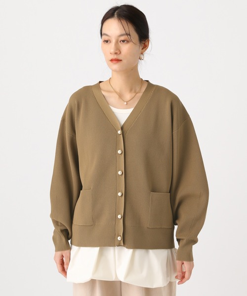 Elura（エルーラ）の「パールボタンリブカーディガン/655087（カーディガン/ボレロ・レディース・ネイビー/ホワイト/キャメル/ブルー・FREE）」の15枚目の写真