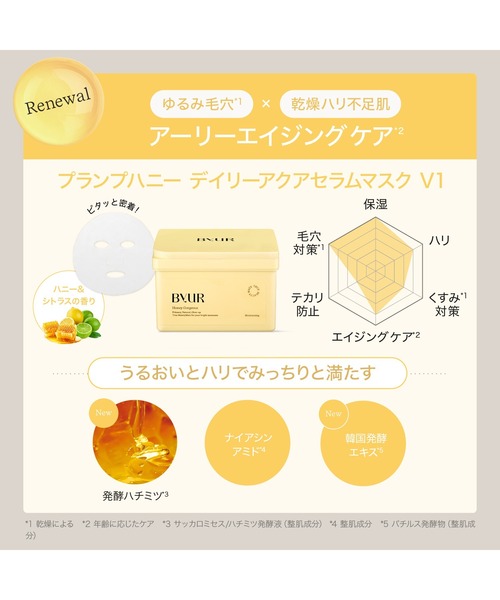 ByUR（バイユア）の「デイリーアクアセラムマスク V1＜大容量パック＞（プランプハニー/スージンググリーン/ビタギビング）（パック/フェイスマスク・レディース・スージンググリーン/プランプハニー/ビタギビング・FREE）」の14枚目の写真